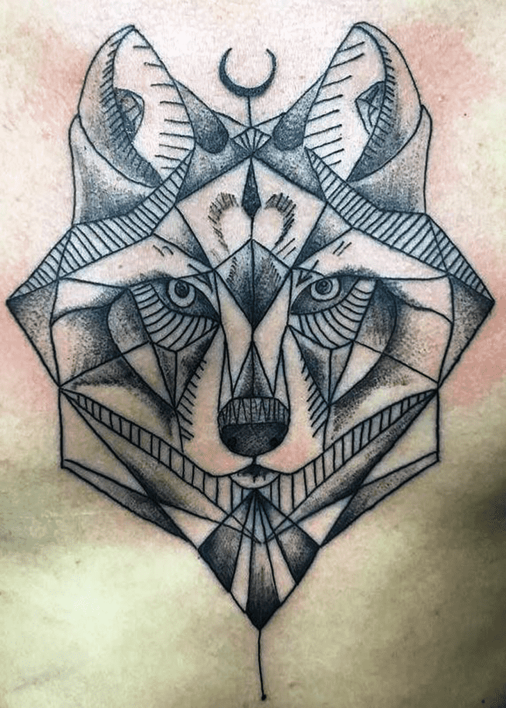 Geometric Wolf Tattoo Picture