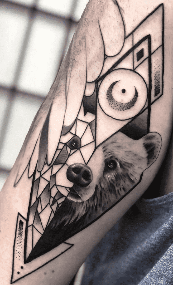Geometric Wolf Tattoo Ink