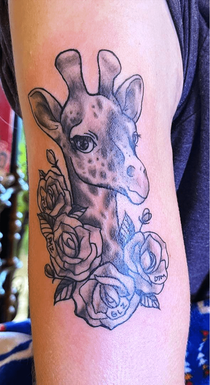 Giraffe Tattoo Portrait