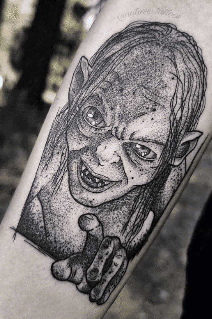 Gollum Tattoo Portrait