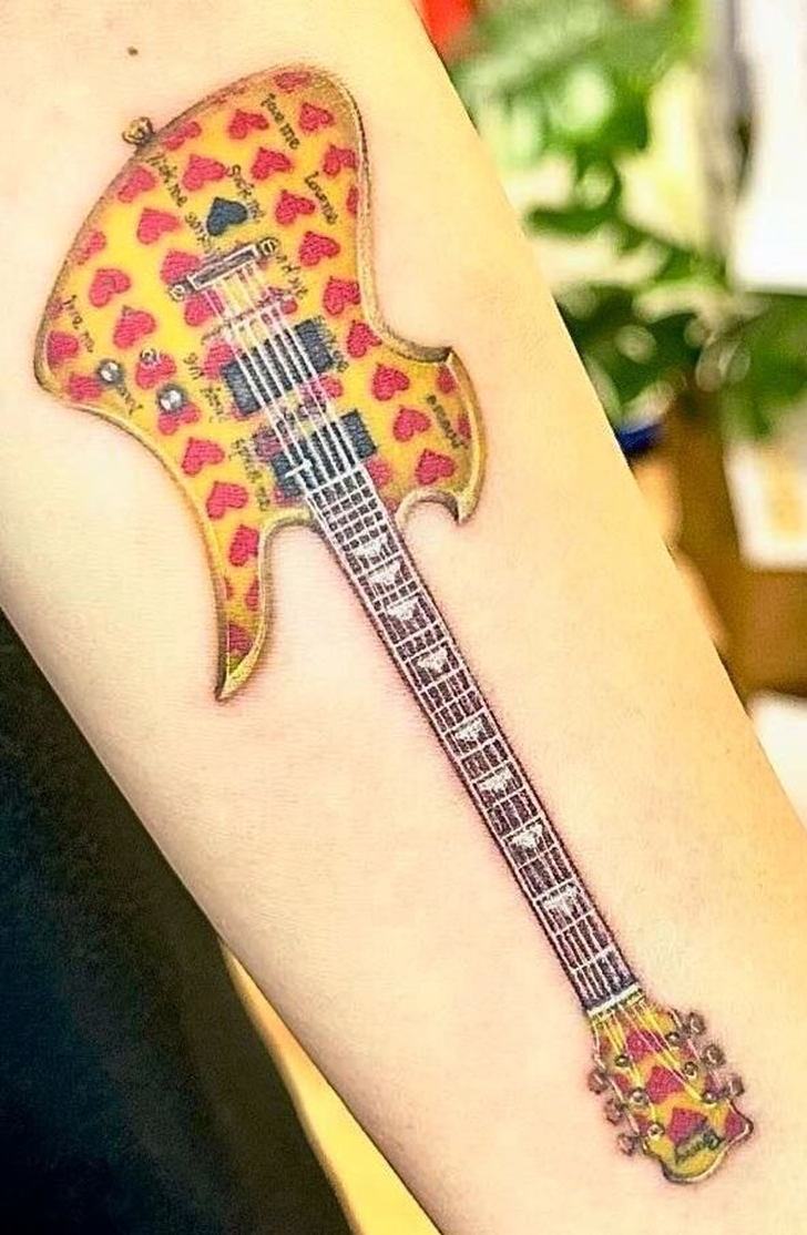 Guitar Tattoo Photo