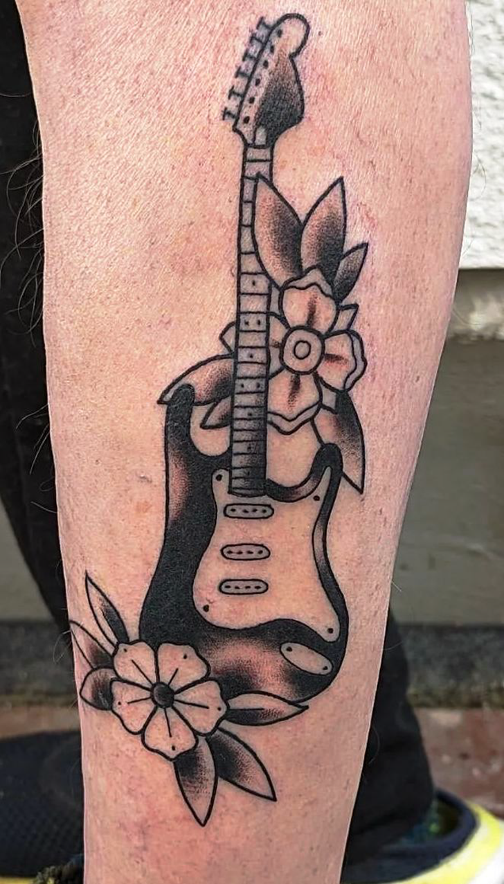 Guitar Tattoo Shot