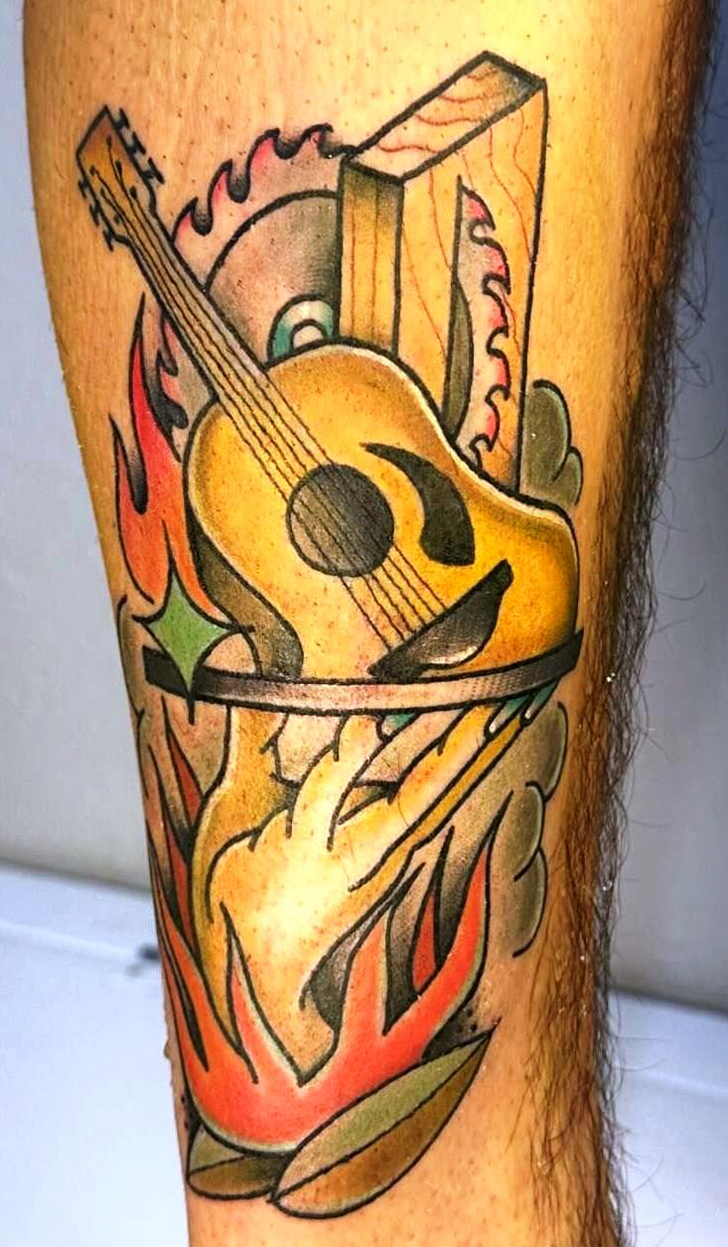 Guitar Tattoo Photograph