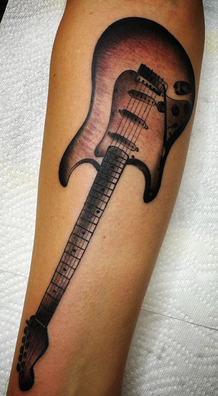 Guitar Tattoo Photo