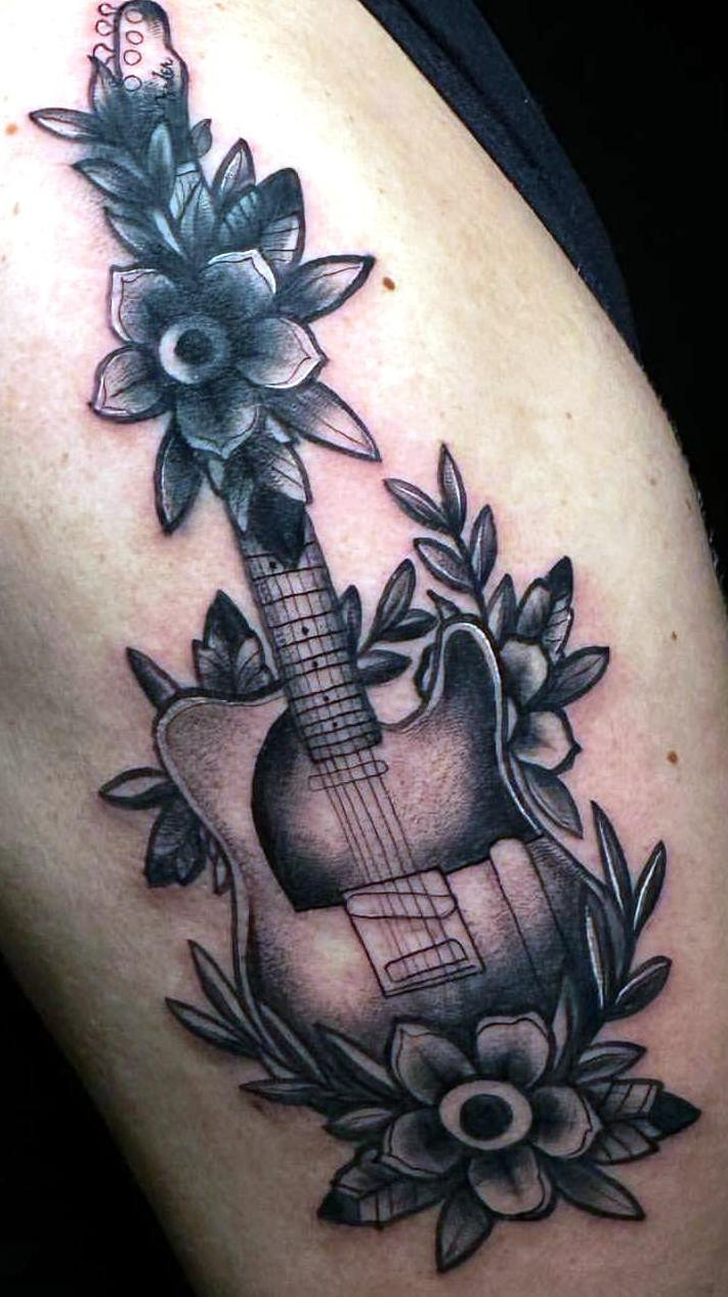Guitar Tattoo Ink