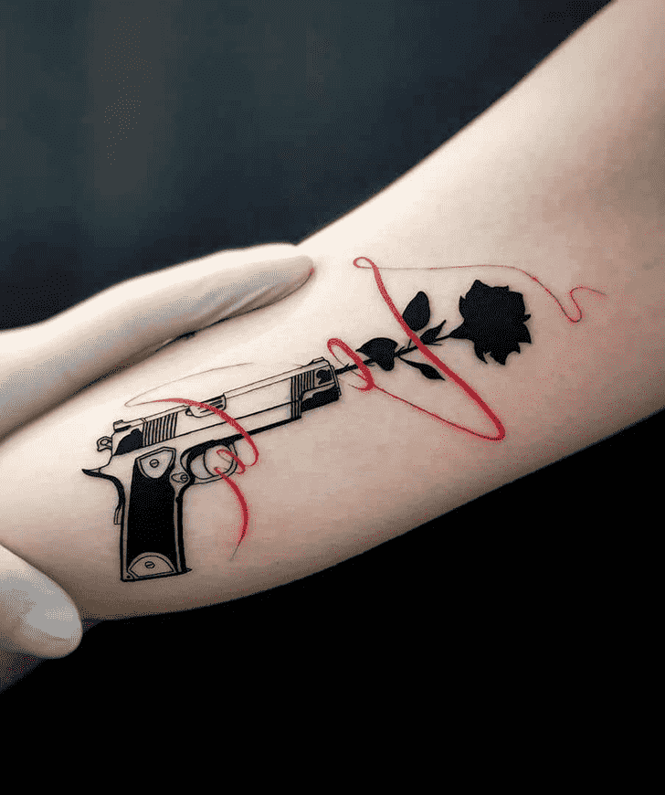 Gun Tattoo Photograph