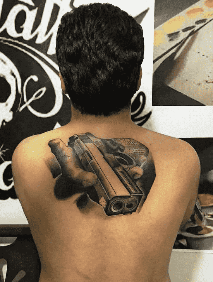Gun Tattoo Photograph