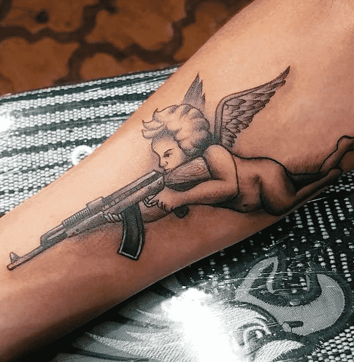 Gun Tattoo Design Image