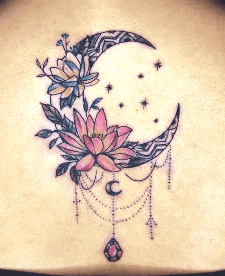 Half Moon Tattoo Design Image