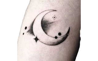 Half Moon Tattoo Design Images