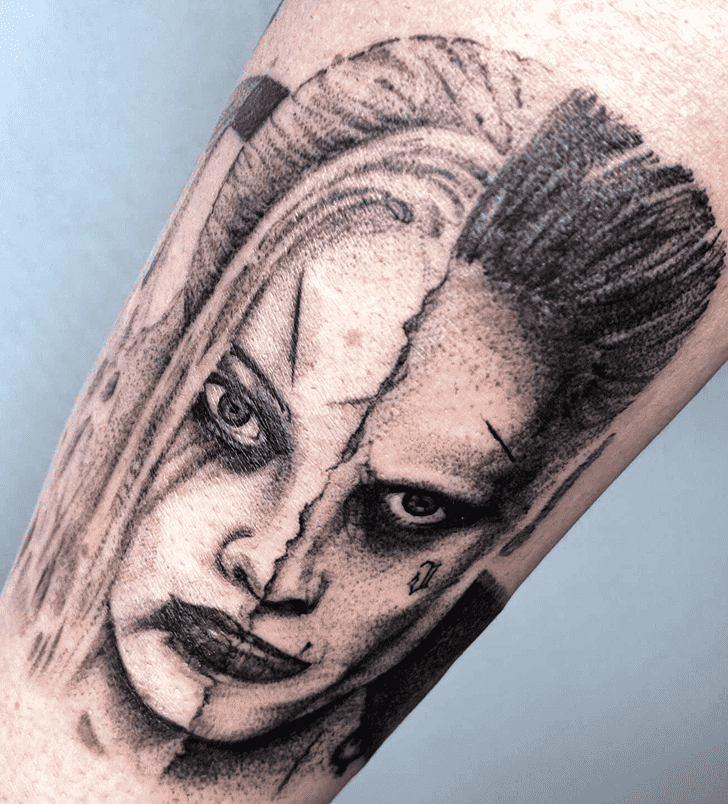 Harley Quinn Tattoo Portrait