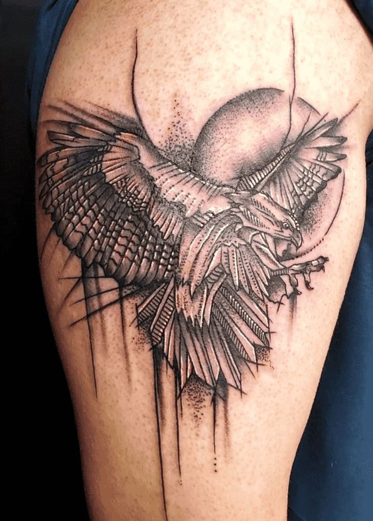 Hawk Tattoo Portrait