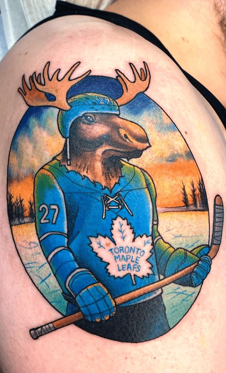 Hockey Tattoo Shot