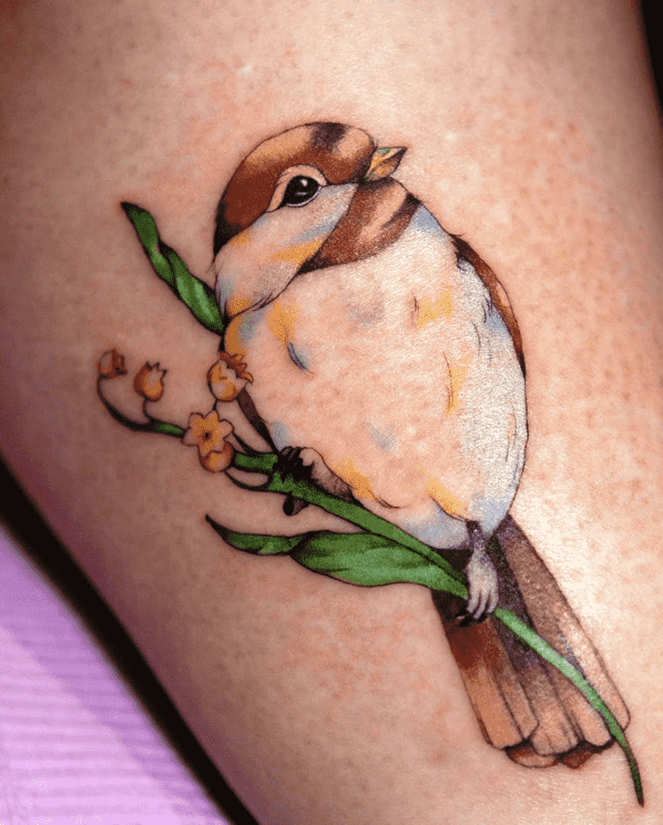House Sparrow Tattoo Design Image