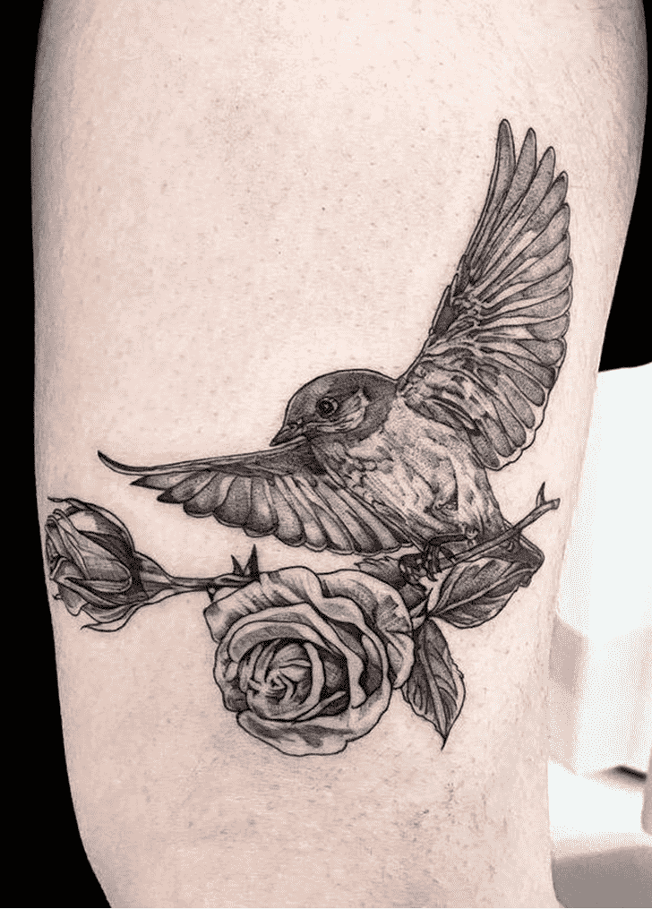 House Sparrow Tattoo Photo