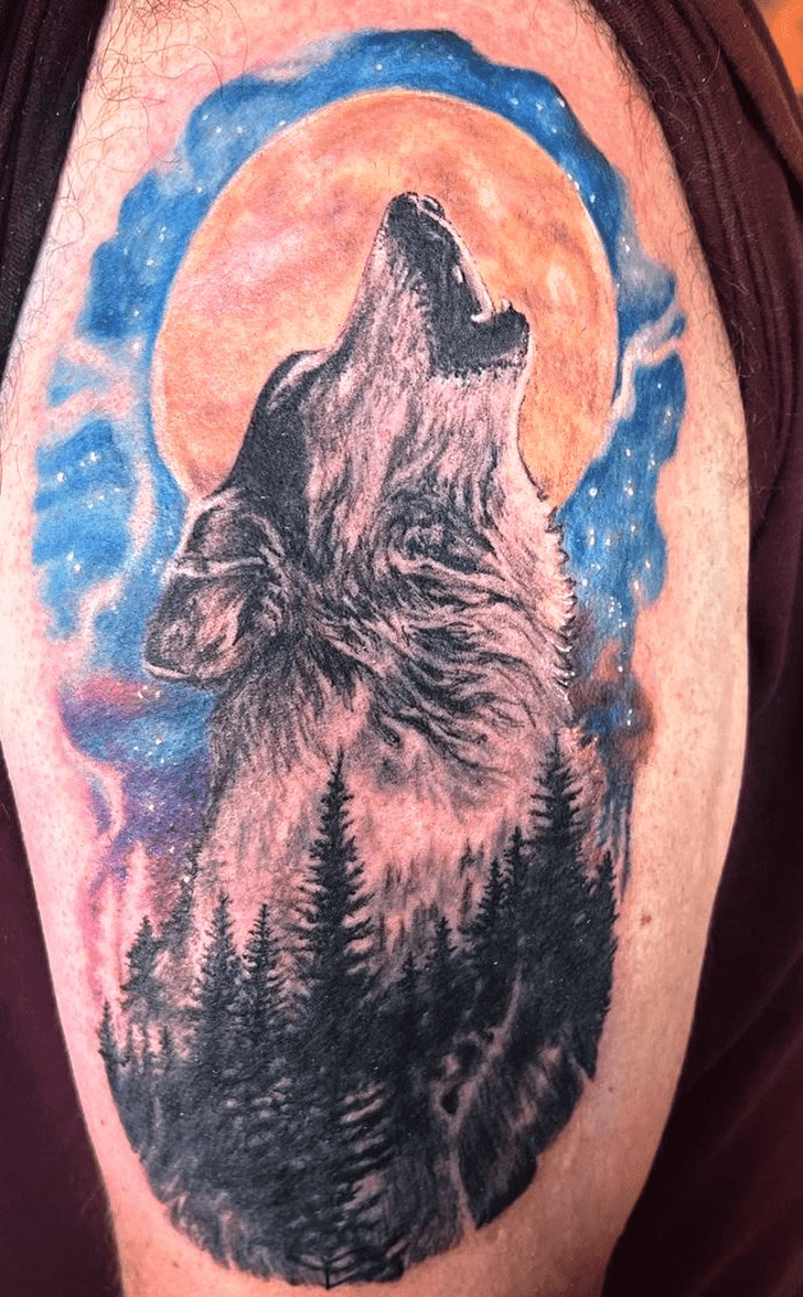 Howling Wolf Tattoo Design Image