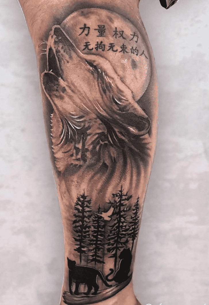 Howling Wolf Tattoo Snapshot