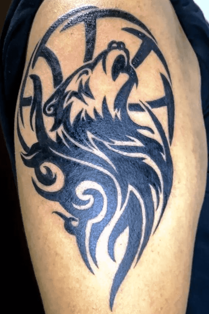 Howling Wolf Tattoo Photograph