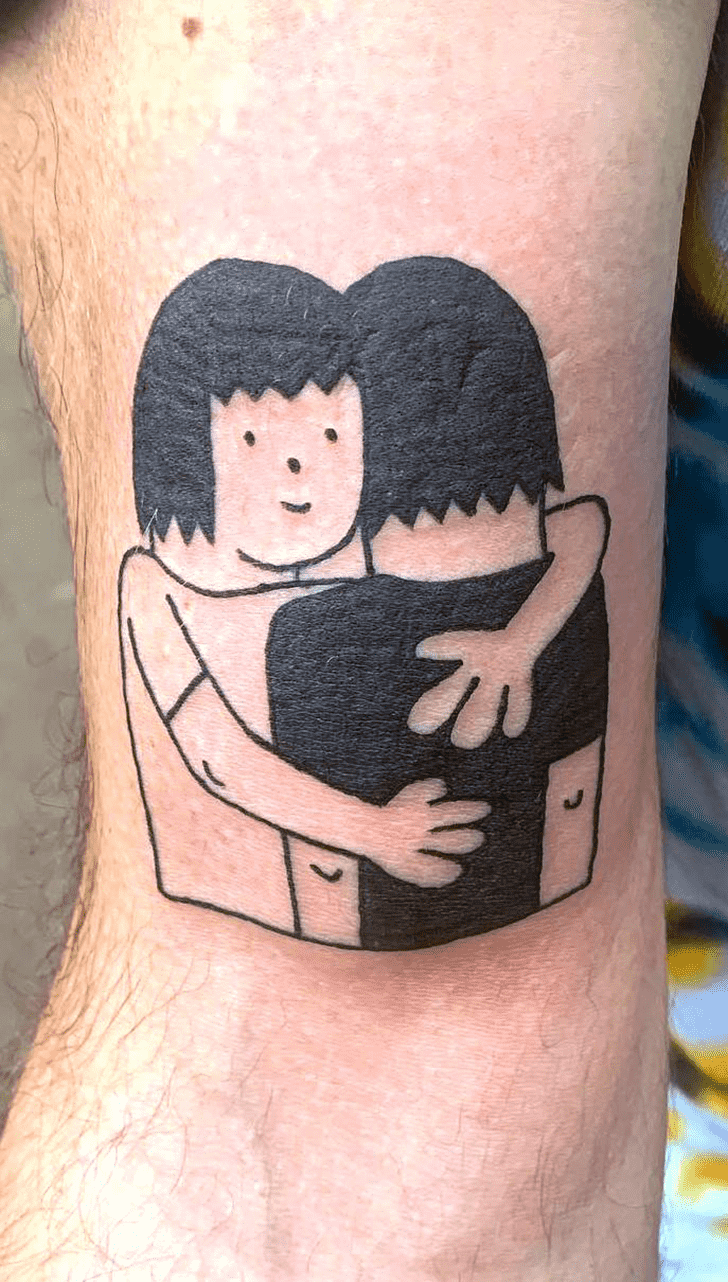 Hug Day Tattoo Design Image