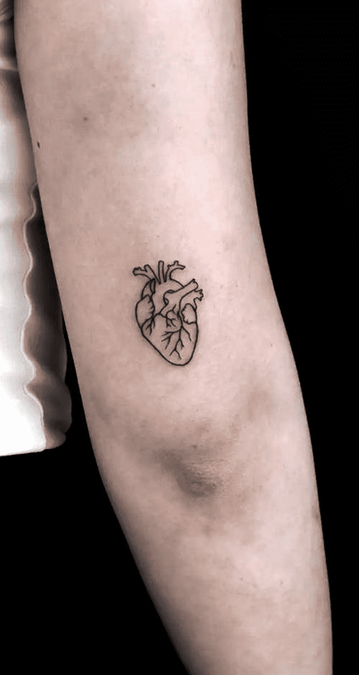 Human Heart Tattoo Shot