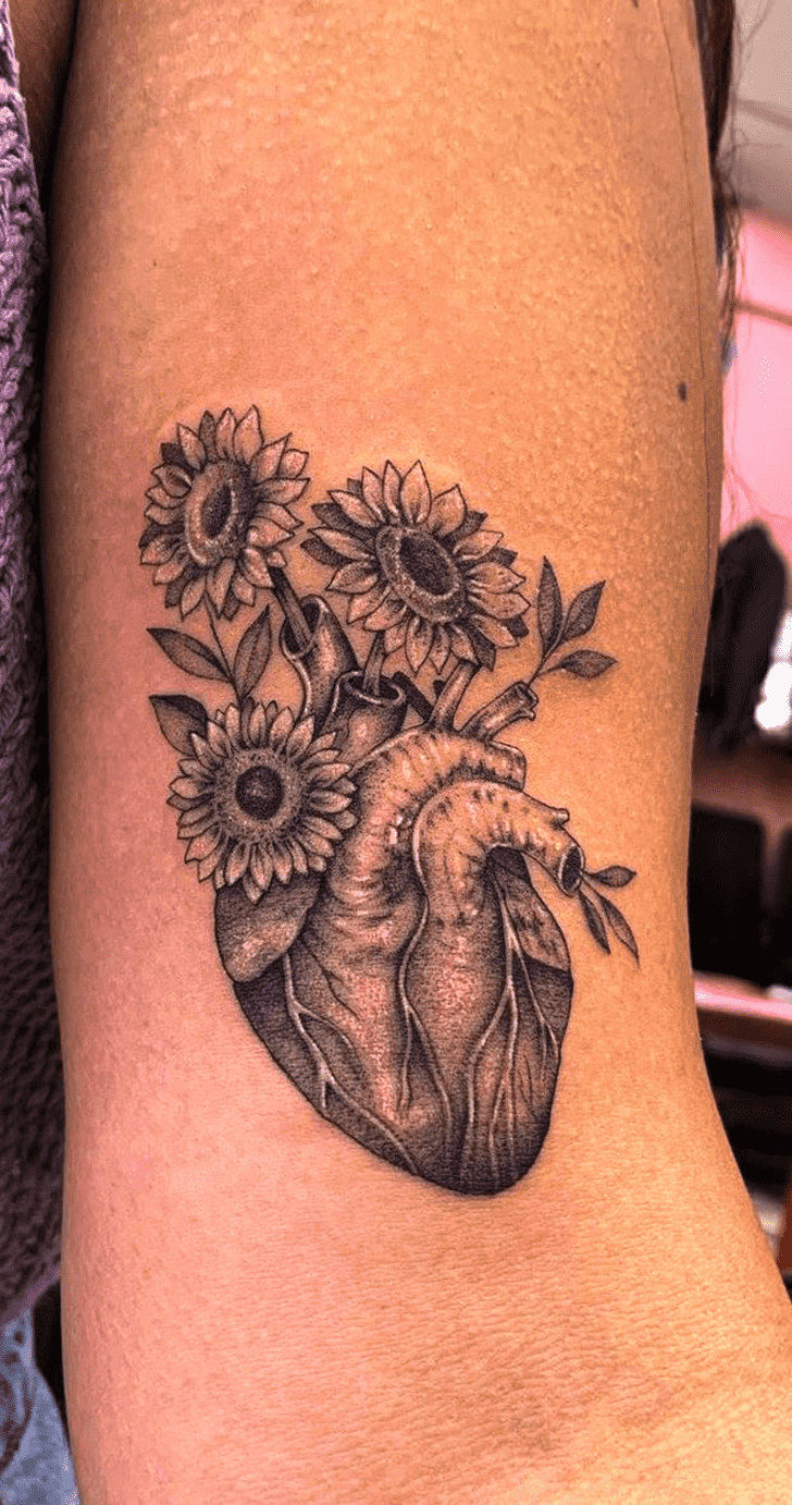 Human Heart Tattoo Portrait