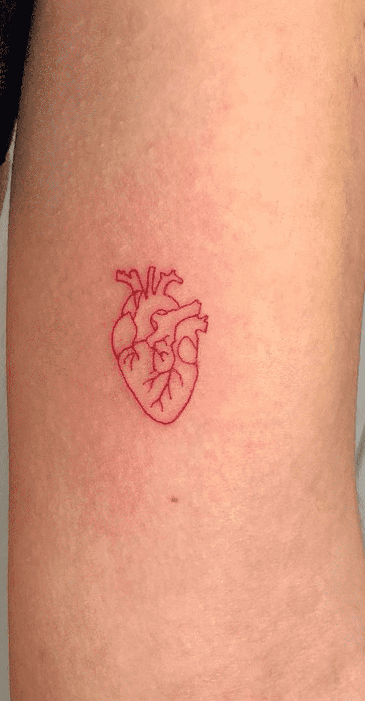 Human Heart Tattoo Shot