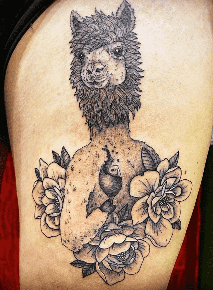 Llama Tattoo Design Image