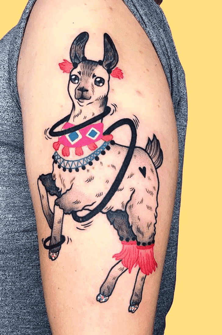 Llama Tattoo Portrait