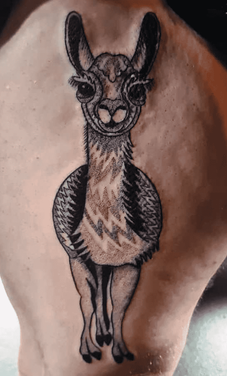 Llama Tattoo Shot
