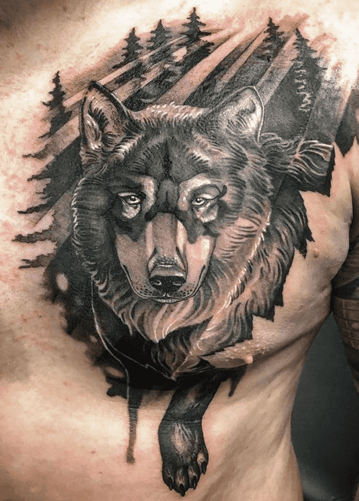Lone Wolf Tattoo Portrait