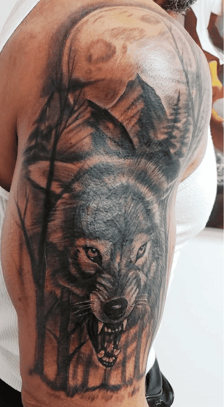 Lone Wolf Tattoo Shot