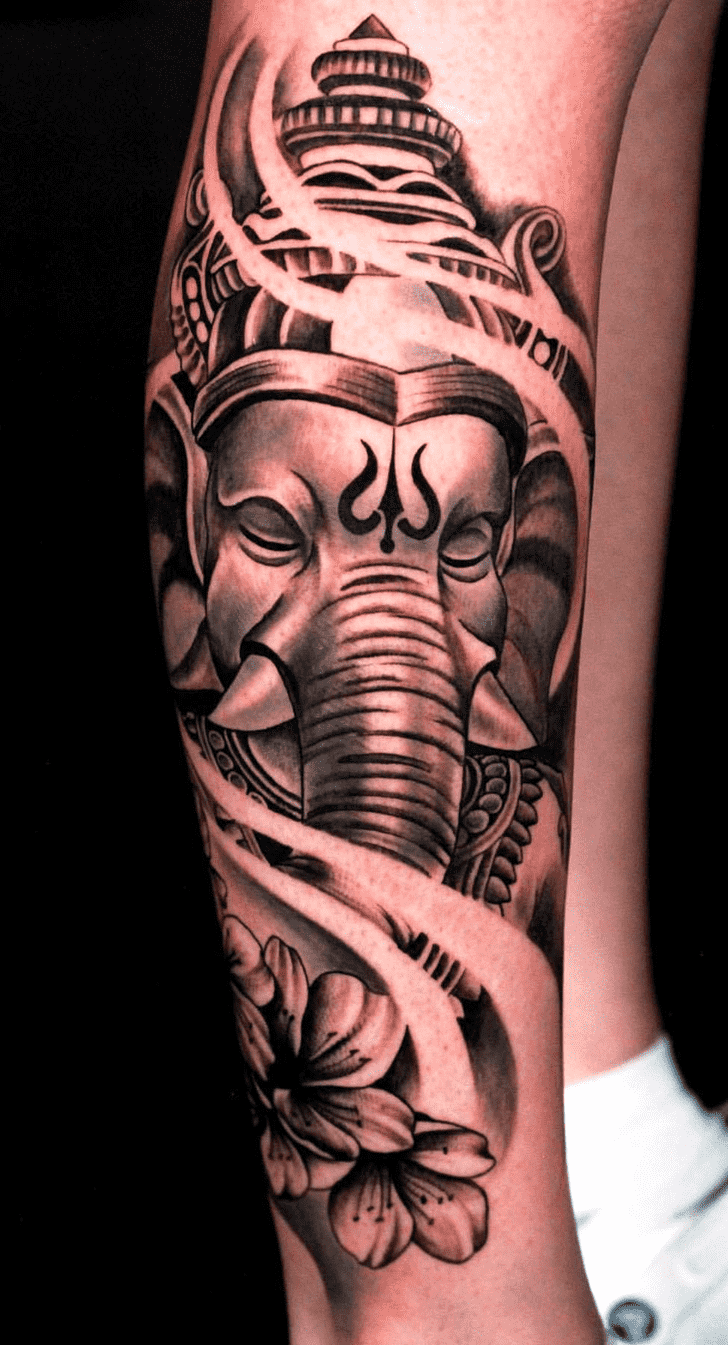 Lord Ganesha Tattoo Figure
