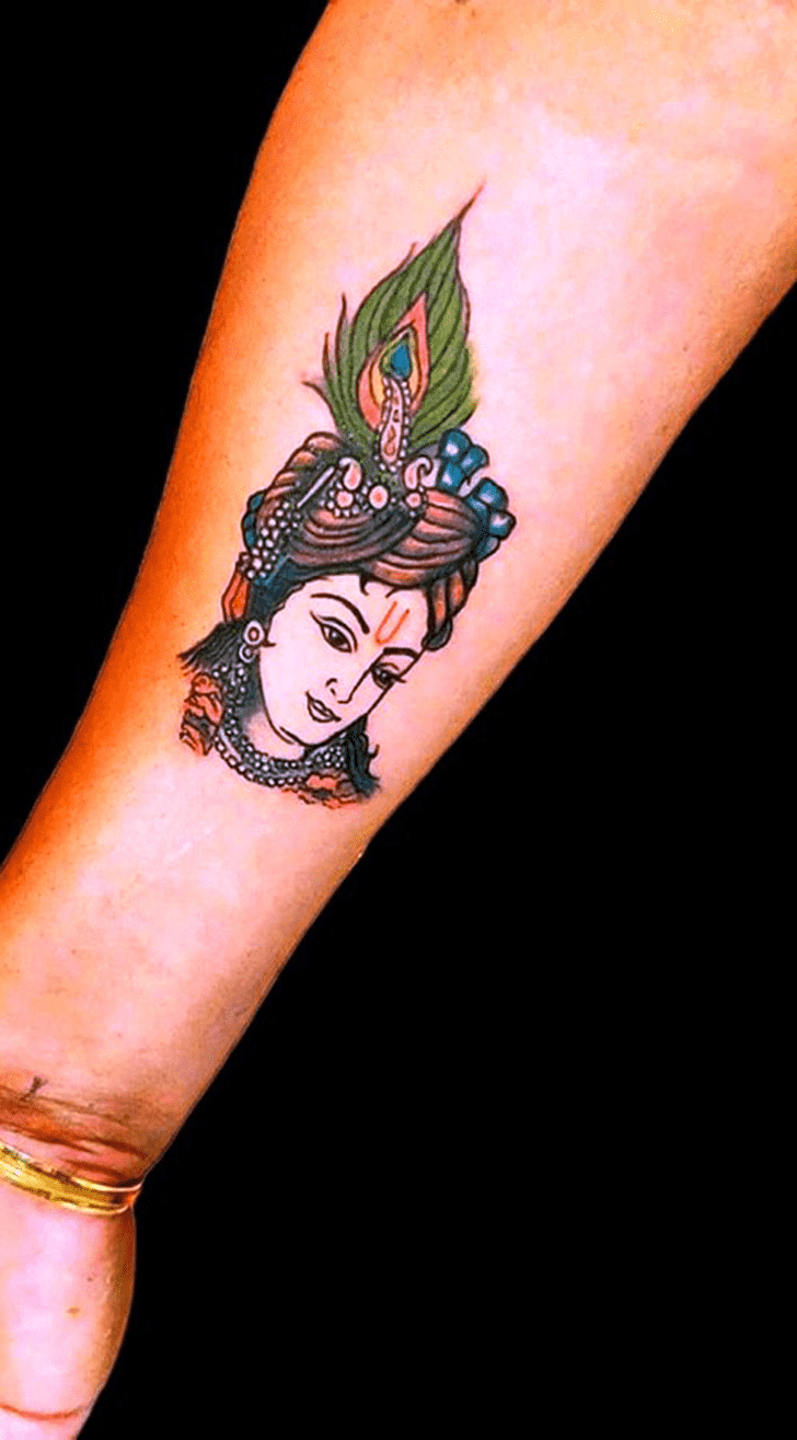 Lord Krishna Tattoo Figure