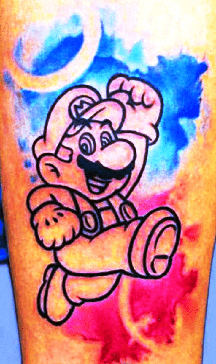 Mario Tattoo Design Image