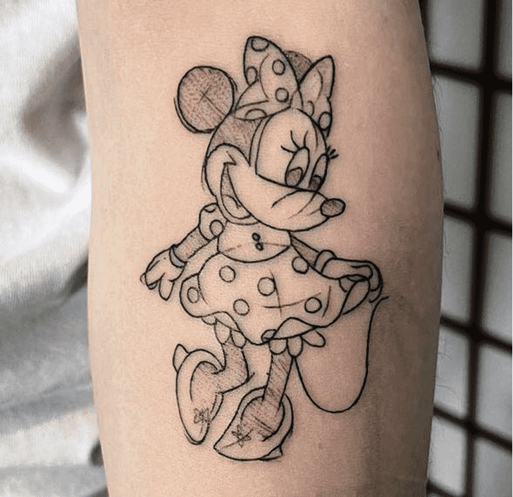 Minnie Mouse Tattoo Figure