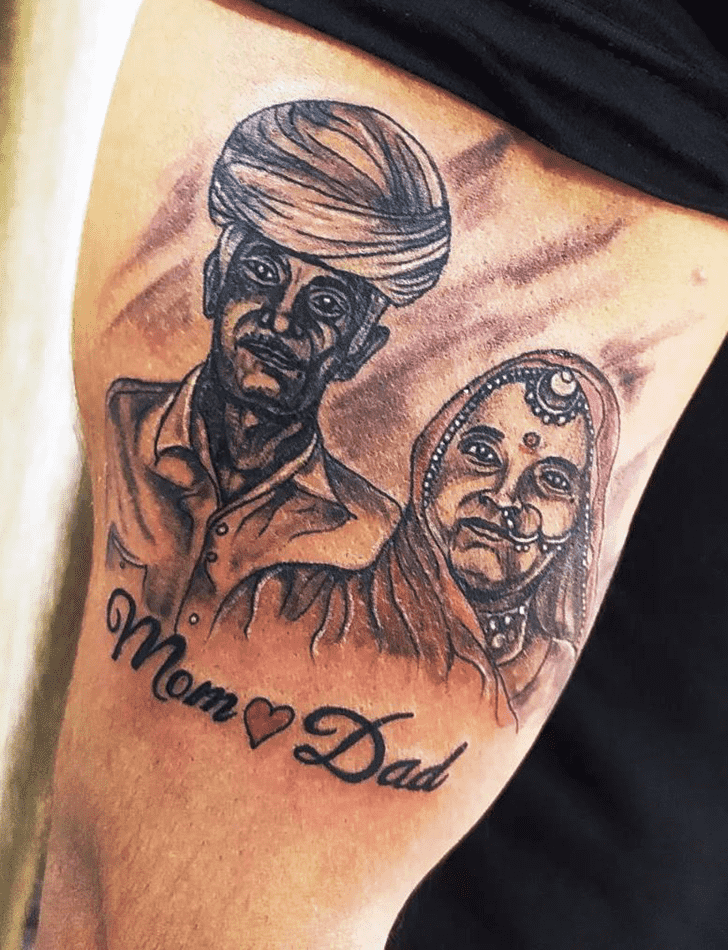 Mom Dad Tattoo Design Image