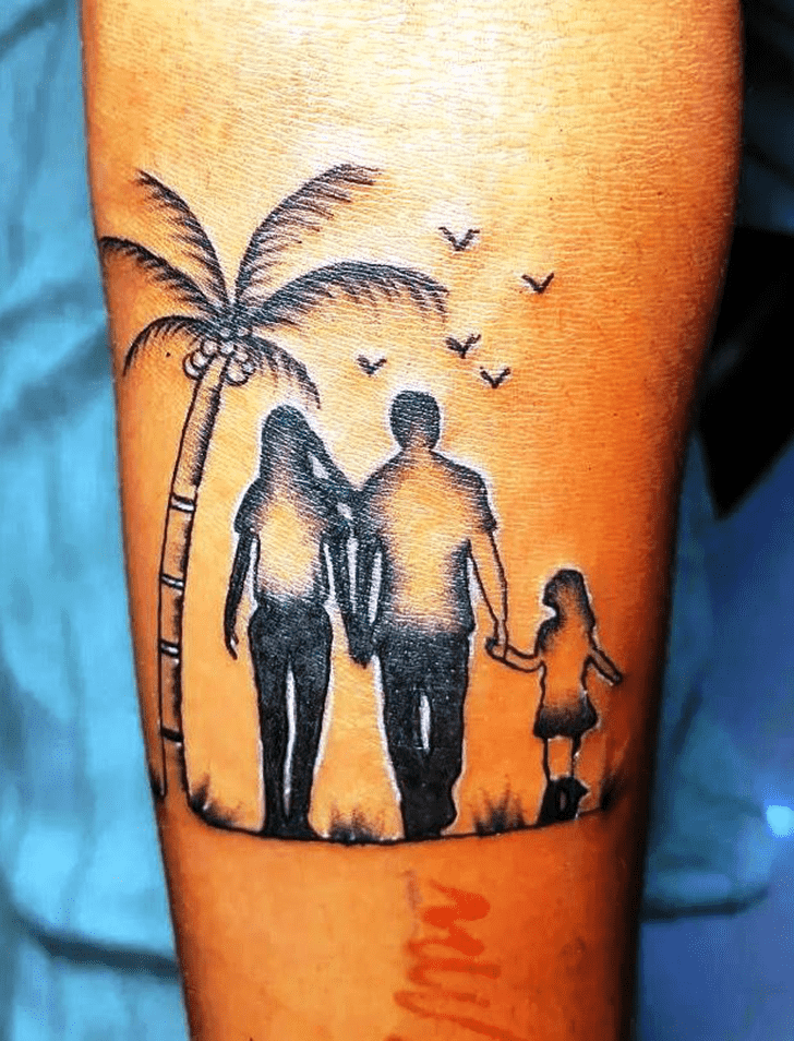 Mom Dad Tattoo Portrait