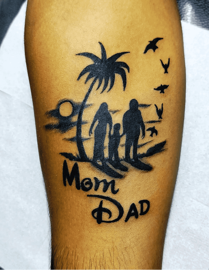 Mom Dad Tattoo Shot