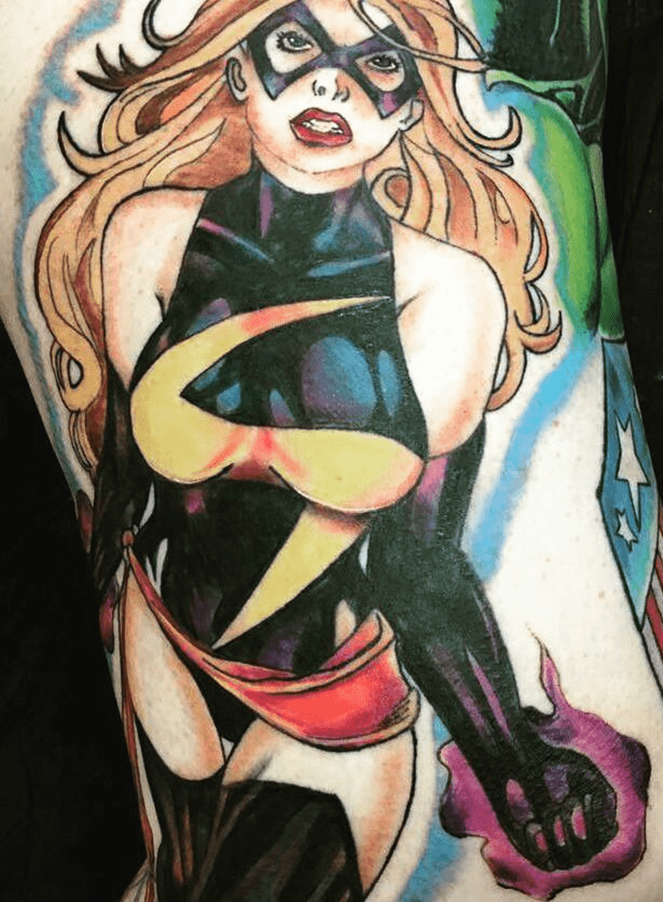 Ms. Marvel Tattoo Portrait