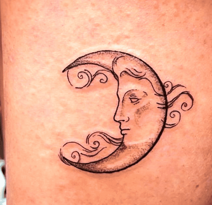 New Moon Tattoo Portrait