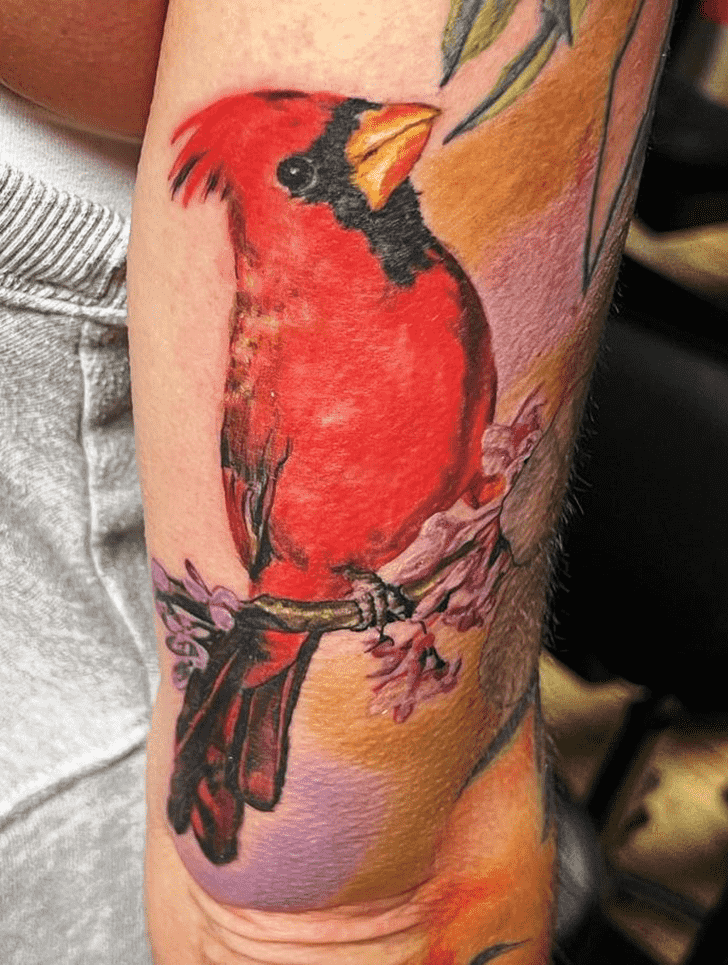 Northern Cardinal Tattoo Figure