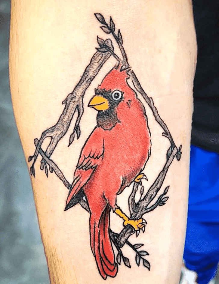 Northern Cardinal Tattoo Shot