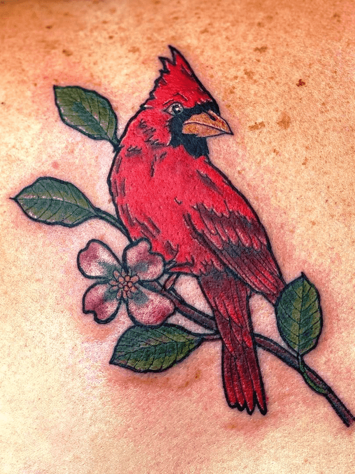 Northern Cardinal Tattoo Portrait