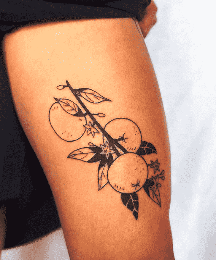 Orange Tattoo Design Image