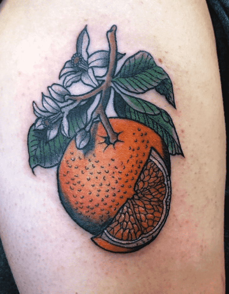 Orange Tattoo Design Image