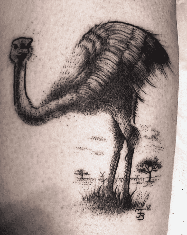 Ostrich Tattoo Ink