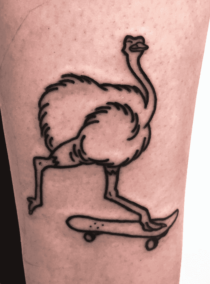 Ostrich Tattoo Portrait