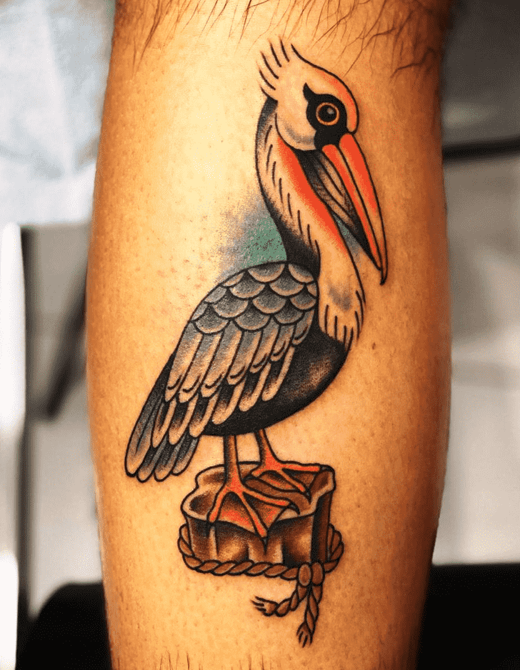 Pelican Tattoo Portrait