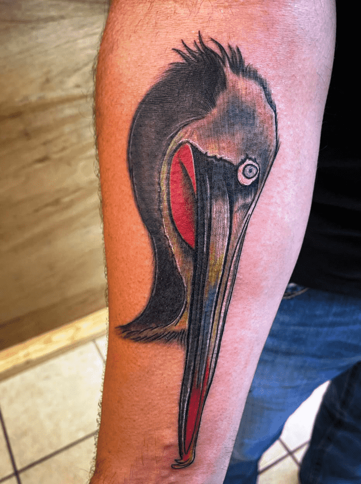 Pelican Tattoo Portrait