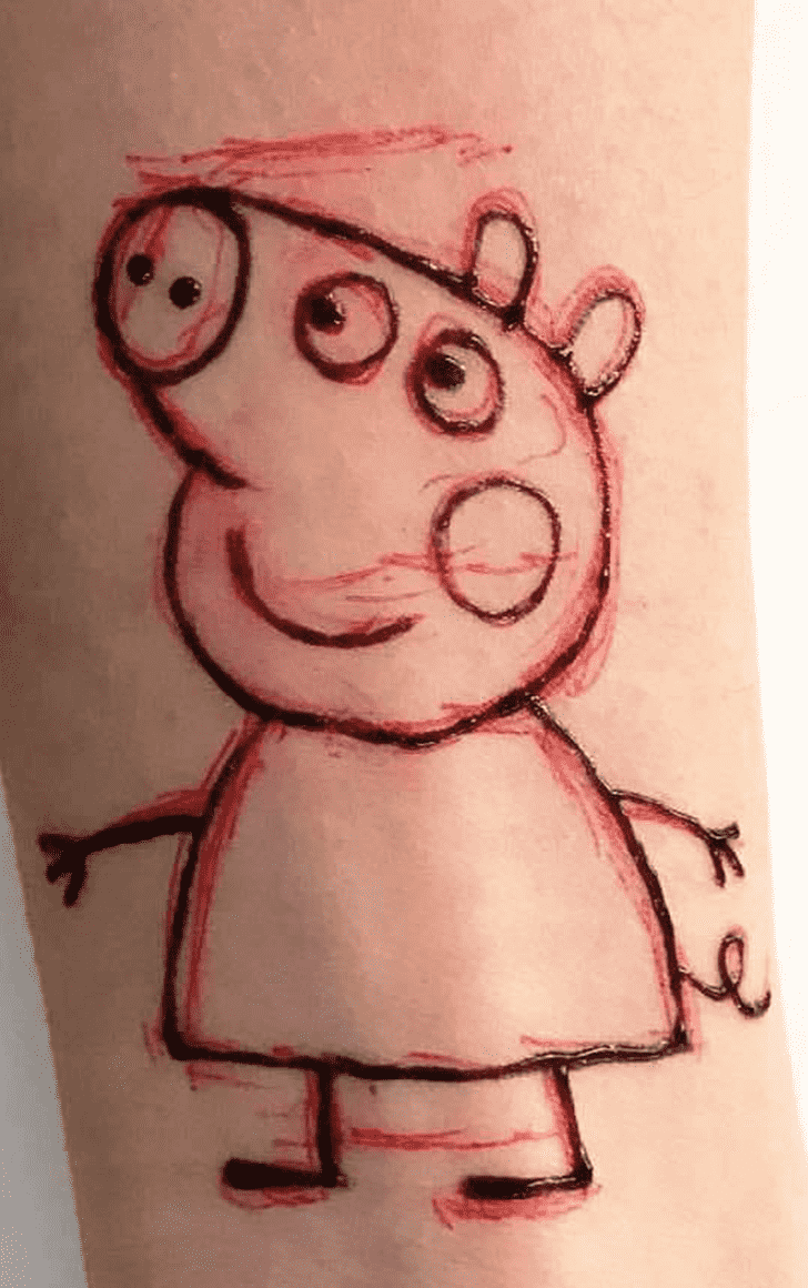 Peppa Pig Tattoo Figure